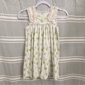 SHRIMP & GRITS KIDS / White Floral Print Dress Size 7
